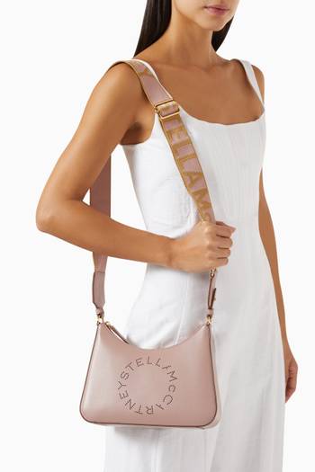 hover state of Small Logo Shoulder Bag in Eco Alter Nappa