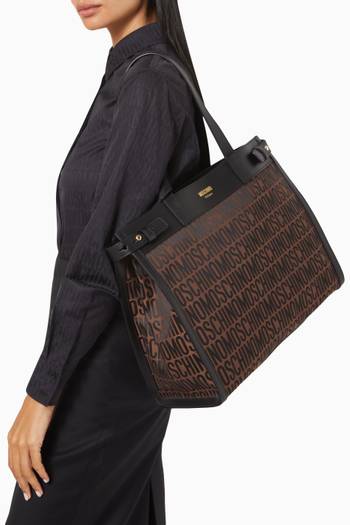 hover state of Large Jacquard Tote Bag in Canvas