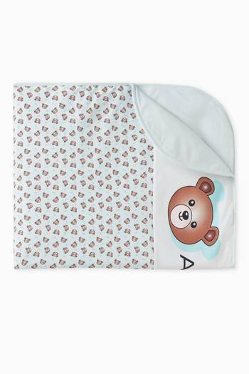 hover state of Bear Logo Baby Blanket in Pima Cotton