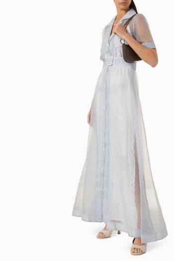 hover state of Millie Striped Maxi Dress in Organza