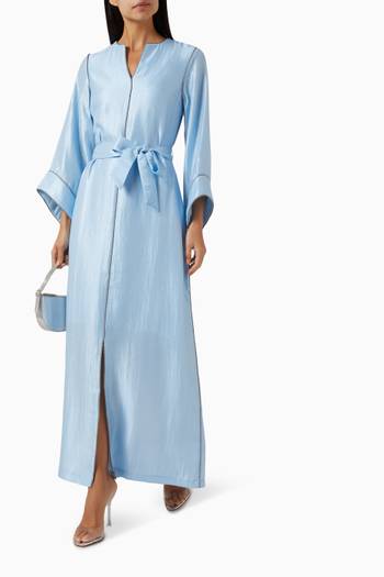 hover state of Hosta Belted Maxi Dress in Rayon