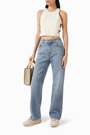 hover state of Flared Boyfriend Jeans