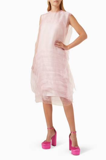 hover state of Midi Dress in Technical Voile