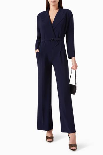 hover state of Double Breasted Straight-leg Jumpsuit