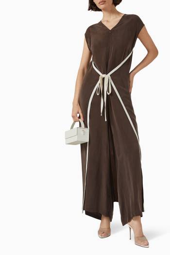 hover state of Layered Jumpsuit in Cupro