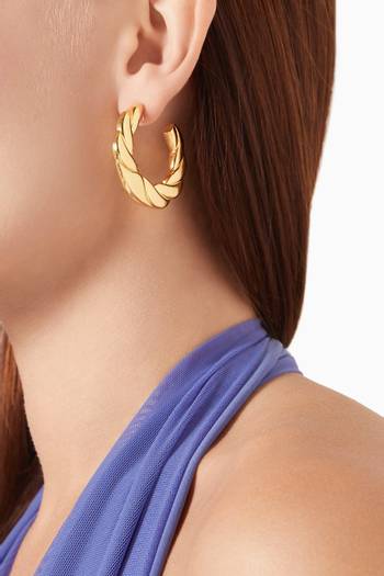 hover state of Hoop Earrings in 24kt Gold-plated Sterling Silver