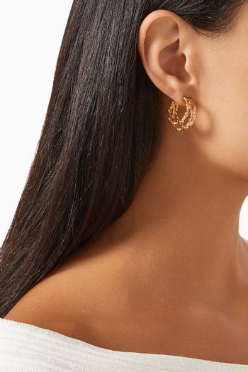 hover state of Waves Earrings in  18kt Gold-plated Brass