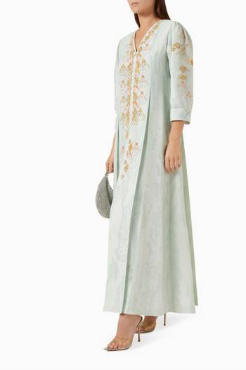 hover state of Bead-embellished Maxi Dress in Linen