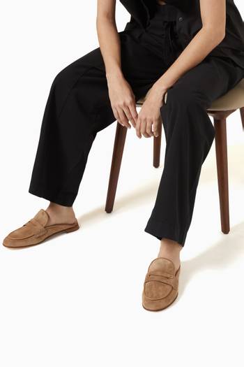 hover state of Florio Mule-style Loafers in Suede