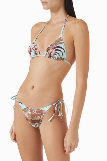 hover state of Roberto Cavalli x SKIMS Signature Swim Dipped Tie Bikini Briefs