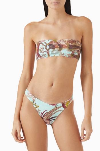 hover state of Roberto Cavalli x SKIMS Signature Swim Micro Bandeau Bikini Top