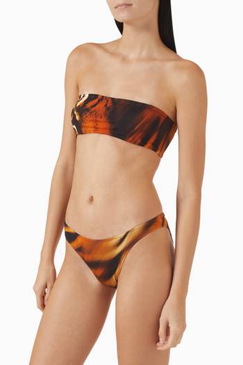 hover state of Roberto Cavalli x SKIMS Signature Swim Micro Bandeau Bikini Top