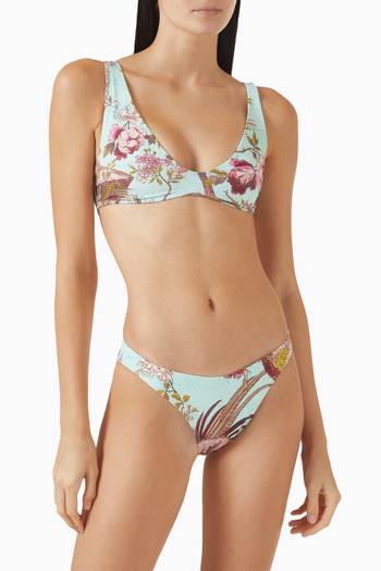 hover state of Roberto Cavalli x SKIMS Signature Swim Plunge Triangle Bikini Top
