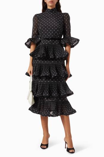 hover state of Pleated Midi Dress