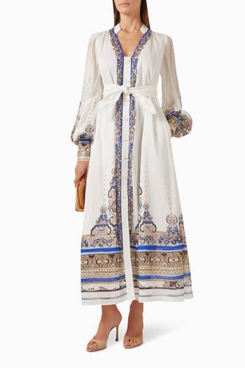 hover state of Carta Maxi Dress in Linen-blend