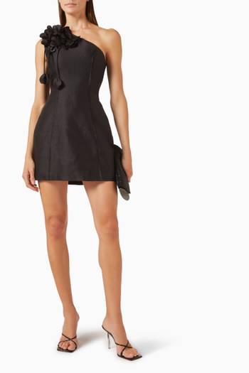 hover state of Camille Mini Dress in Linen-viscose