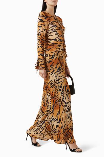 hover state of Tiger Sheer Dorris Maxi Skirt in Viscose-blend