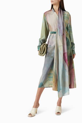 hover state of Scarf Midi Dress in Silk