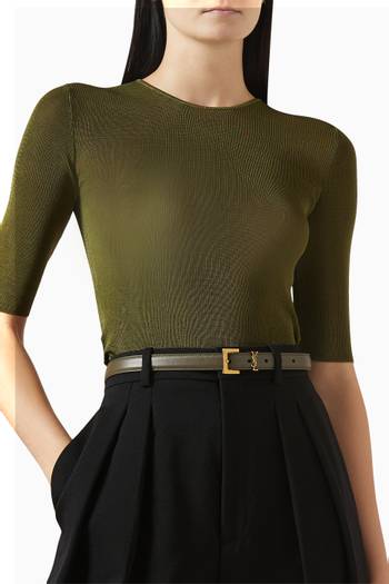 hover state of Cassandre Thin Belt in Leather