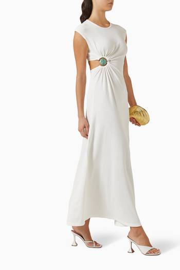 hover state of Mineral Stone Ruched Tank Dress in Jersey