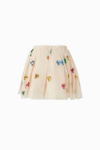 hover state of Yvonne Sequin-embellished Skirt in Tulle