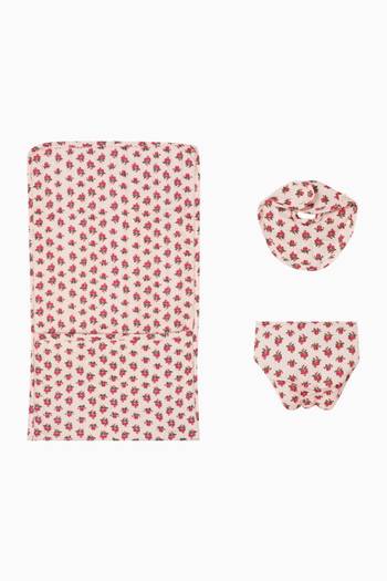 hover state of 3-piece Doll Nursery Set in Cotton