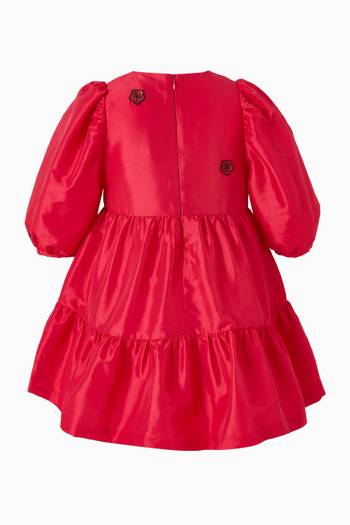 hover state of Embroidered Dress in Taffeta