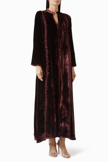 Sequin-embellished Kaftan in Velvet