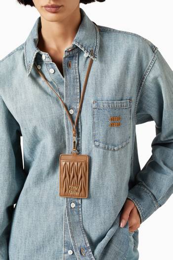 hover state of حافظة بطاقة هوية جلد نابا مبطن