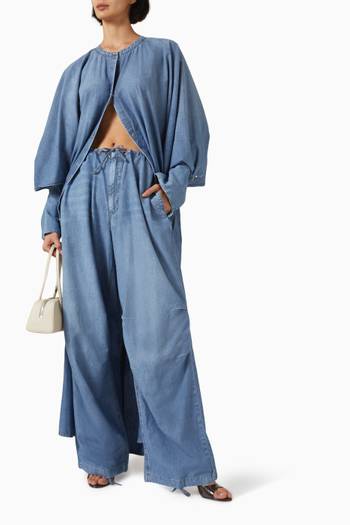 hover state of بنطال جينز بلير بقصة واسعة دينم