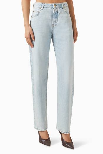 بنطال جينز ليز بقصة بويفريند دينم