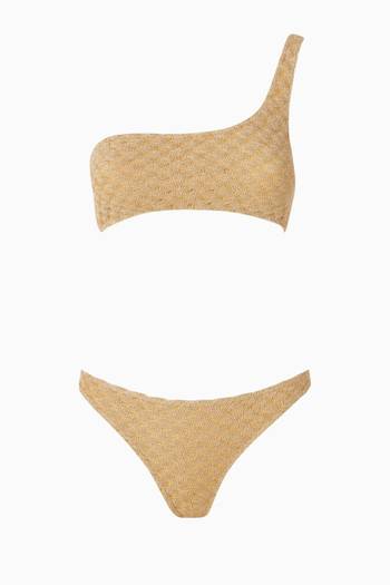One-shoulder Bikini Set