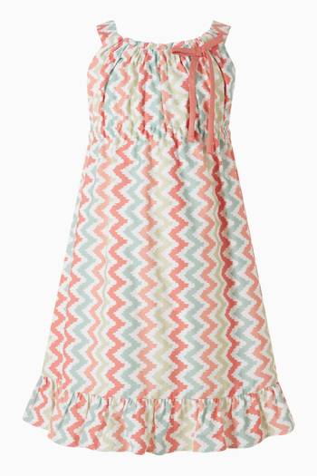 فستان بوليرو بطبعة شيفرون