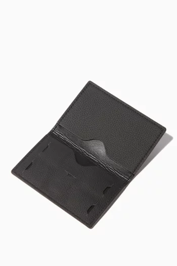 محفظة بطاقات SIM جلد سوداء
