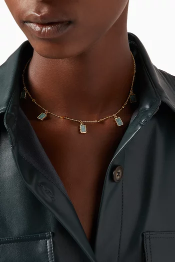 Amazonite Lena Choker in 18kt Gold-Plated Sterling Silver   