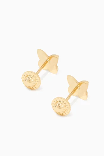 Butterfly Stud Earrings in 18kt Yellow Gold         