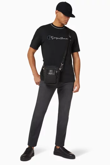 Reporter Crossbody Bag in Nylon & Leather   