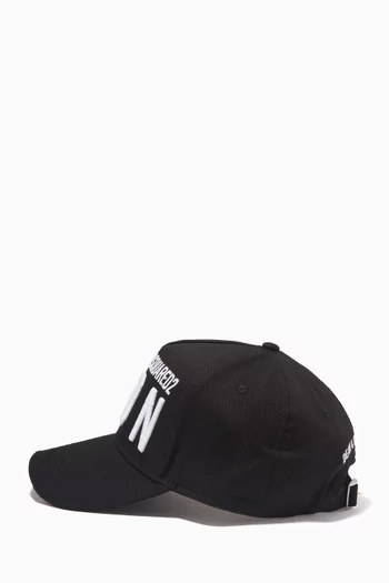 Icon Logo Embroidered Cap in Cotton    