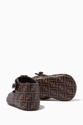 FF Monogram Sandals in Leather  