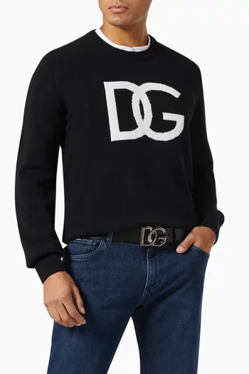 DG Logo Belt in Leather     