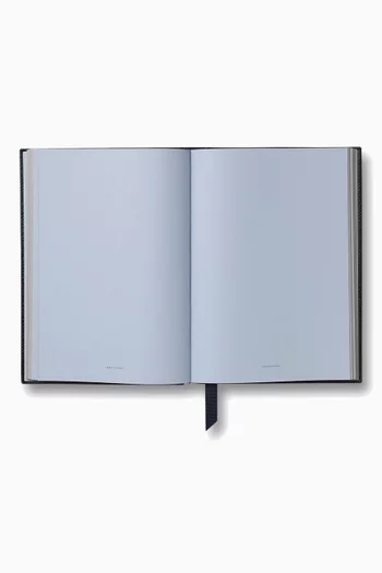 Panama Soho Notebook with Blank Pages in Crossgrain Leather      