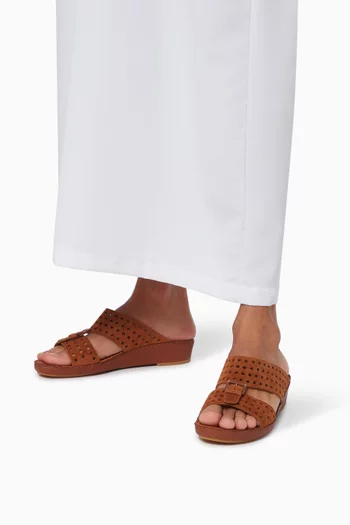 Cinghia Perforato Sandals in Suede   