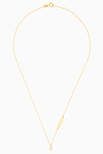 Ara Pearl June Birthstone Necklace in 18kt Yellow Gold 