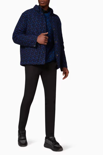 Overshirt in Monogram Wool Jacquard  