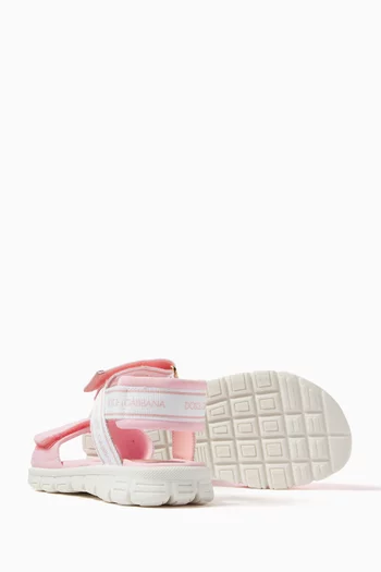 Logo-tape Sandals in Canvas