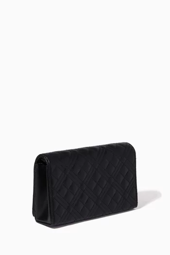Evening Crossbody Bag in Quilted Faux Leather    
