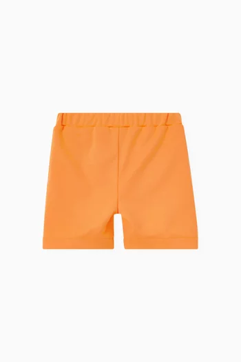 Side Logo Band Shorts in Cotton Blend