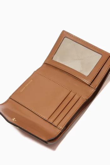 محفظة غرينتش متوسطة قنب وجلد بتصميم ظرف ثلاثي الطي