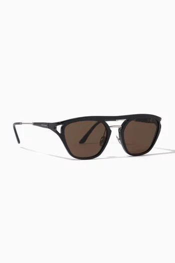 D-frame Sunglasses in Acetate & Metal      