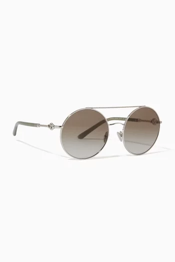 Round Sunglasses in Metal 